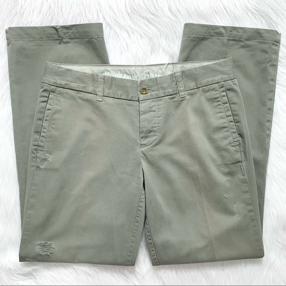 SOLD-Crew Boyfriend Distressed Chino Pants - Picture 6 of 9